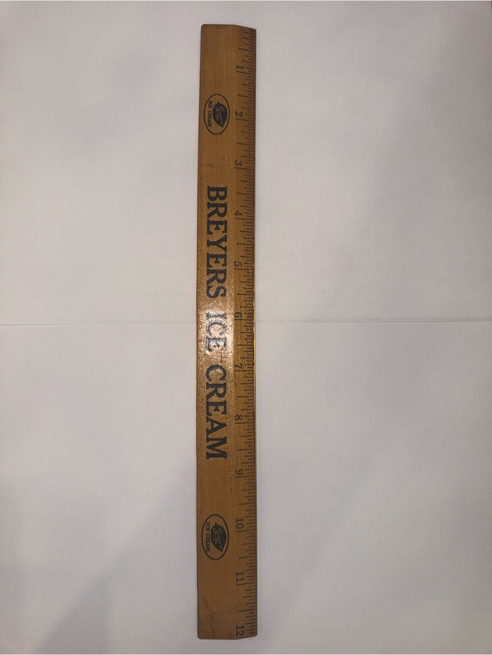 Vintage Breyers Ice Cream 12 inch Wooden Ruler Collectable